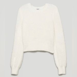 Sunday Best Kitten crop spring sweater off-white